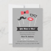 小さいたずら恋しく思や写真の小道具ベビーシャワー 招待状 (正面)