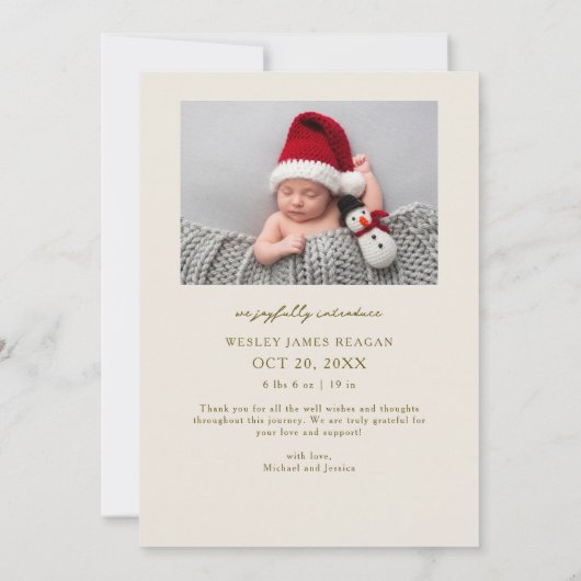 小さいつま先ビッグジョイクリームフォト誕生 案内状 (裏面)