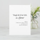 「小さいにもかかわらず、彼女は獰猛です」 引用文 サンキューカード (スタンド正面)