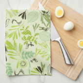 小さいひな鳥を表示するパターン キッチンタオル (四つ折り)