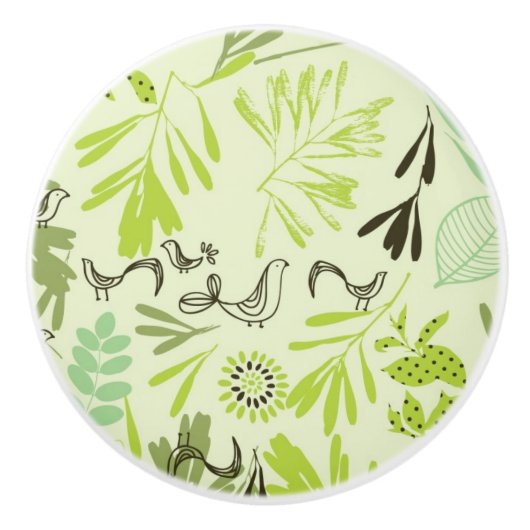 小さいひな鳥を表示するパターン セラミックノブ (正面)