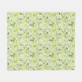 小さいひな鳥を表示するパターン フリースブランケット (正面(横))