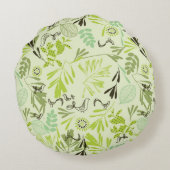 小さいひな鳥を表示するパターン ラウンドクッション (裏面)