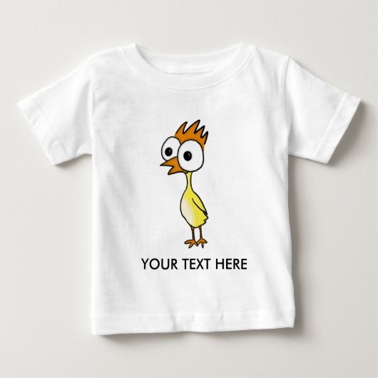 小さいひよこの乳児のTシャツ ベビーTシャツ (正面)