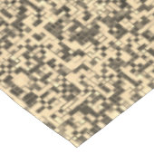 小さいぼやけ正方形かタイルかカーキかベージュ テーブルクロス (アングル)