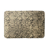 小さいぼやけ正方形かタイルかカーキかベージュ バスマット (正面)