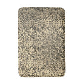 小さいぼやけ正方形かタイルかカーキかベージュ バスマット (正面縦)