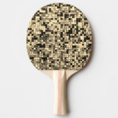 小さいぼやけ正方形かタイルかカーキかベージュ 卓球ラケット (正面)