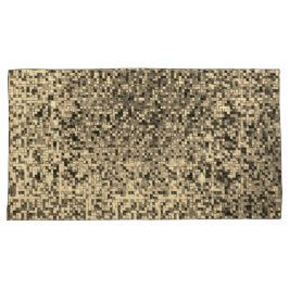 小さいぼやけ正方形やタイルで、ベージュやカーキで作られる 枕カバー