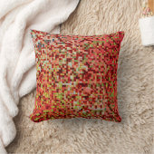 小さいぼやけ正方形やタイルにサンゴとピンク色のサンゴ クッション (ブランケット)