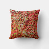 小さいぼやけ正方形やタイルにサンゴとピンク色のサンゴ クッション (裏面)