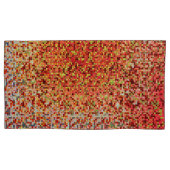 小さいぼやけ正方形やタイルにサンゴとピンク色のサンゴ 枕カバー (正面左)