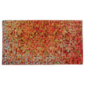 小さいぼやけ正方形やタイルにサンゴとピンク色のサンゴ 枕カバー (正面右)