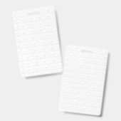 小さいものが散らばった抽象的なリピートパターン バッジ (正面＆裏面)