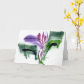 小さいアイリスNotecard カード (黄色い花)