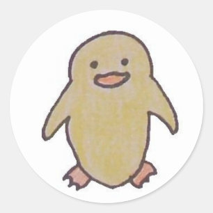 小さいアヒルのステッカー ラウンドシール