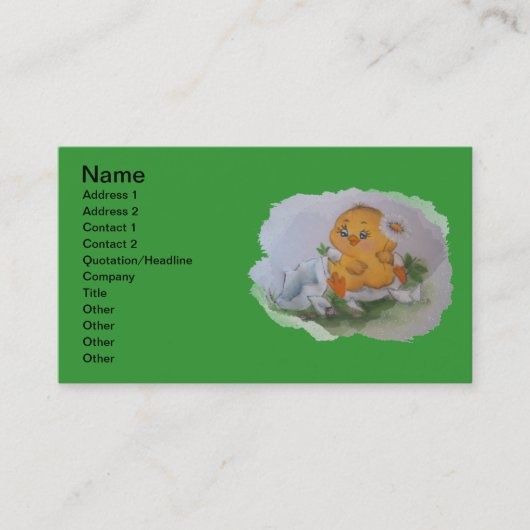 小さいアヒル 名刺 (正面)