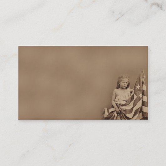 小さいアメリカの女の子のきちんとした名刺 名刺 (正面)