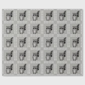 小さいアライグマのごろつきのパーソナライズでカスタムな色 ラッピングペーパー (フラット)