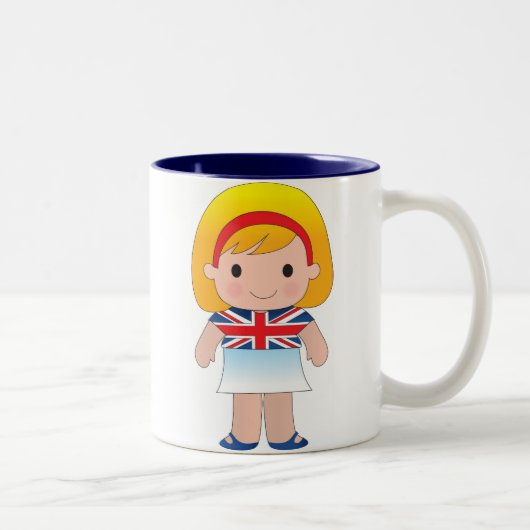 小さいイギリスの女の子 ツートーンマグカップ (右)