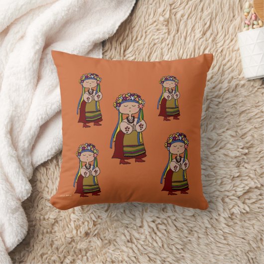 小さいウクライナのダンサーのウクライナの民芸 クッション (ブランケット)