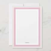 小さいウサギのピンクの招待状 招待状 (裏面)