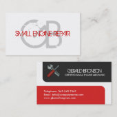 小さいエンジン修理名刺 名刺 (正面/裏面)