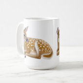 小さいオジロ鹿シカの子鹿のマグ コーヒーマグカップ (正面左)