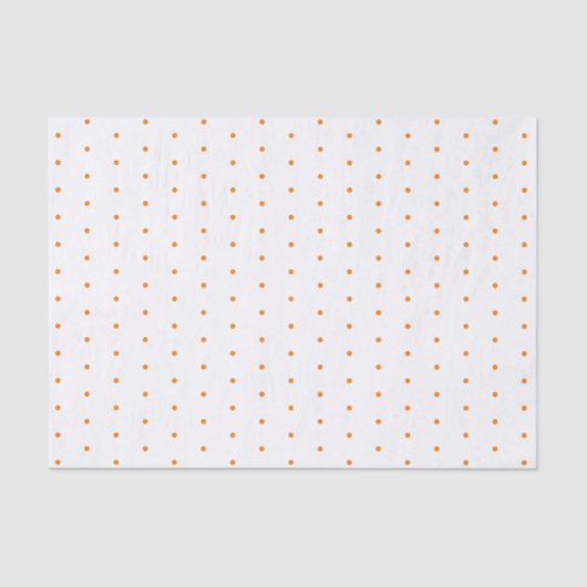 小さいオレンジ水玉模様パターン 薄葉紙 (正面)