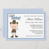 小さいカウボーイのベビーシャワー招待状 招待状 (正面/裏面)