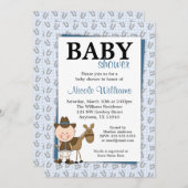 小さいカウボーイの蹄鉄のベビーシャワー招待状 招待状 (正面/裏面)