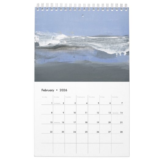 小さいカスタムアーティストのカレンダー カレンダー (2月 2026)