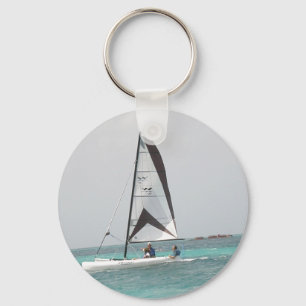 小さいカタマランのヨットKeychain キーホルダー