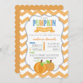 小さいカボチャ男の子のベビーシャワーの招待状 招待状 (正面/裏面)