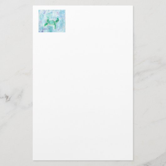 小さいカメ 便箋 (正面)