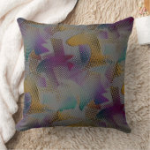 小さいカラフルめちゃくちゃな幾何学的な形状を持つテクスチャ クッション (ブランケット)
