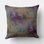 小さいカラフルめちゃくちゃな幾何学的な形状を持つテクスチャ クッション (裏面)