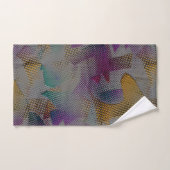 小さいカラフルめちゃくちゃな幾何学的な形状を持つテクスチャ バスタオルセット (ハンドタオル)