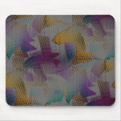 小さいカラフルめちゃくちゃな幾何学的な形状を持つテクスチャ マウスパッド (正面)