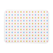 小さいカラフルハート模様ピンクブルーイエロー マグネット (横)