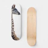 "小さいキリン"の野性生物動物の水彩画 スケートボード (正面)