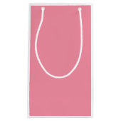 小さいギフトバッグ: サーモンピンクの前部青リンゴ色の背部 スモールペーパーバッグ (正面)