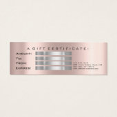 小さいギフト券の灰色のバラの火花の鞭の化粧 (裏面)