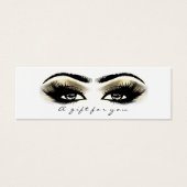 小さいギフト証明書グリッターラッシュホワイト金ゴールドアイ (正面)