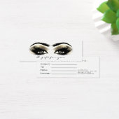 小さいギフト証明書グリッターラッシュホワイト金ゴールドアイ (デスク)