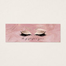 小さいギフト証明書大理石グリッターまばゆみピンク