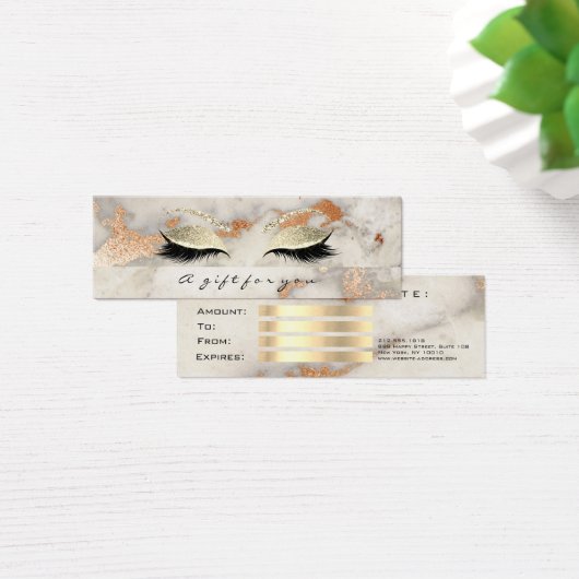 小さいギフト証明書大理石コーラルラッシュメイクアップ (デスク)