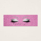 小さいギフト証明書灰色ピンクのまつげメイクアップ (正面)