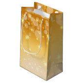 小さいクリスマスに一致する名前を追加金ゴールド抱き枕 スモールペーパーバッグ (裏面アングル)