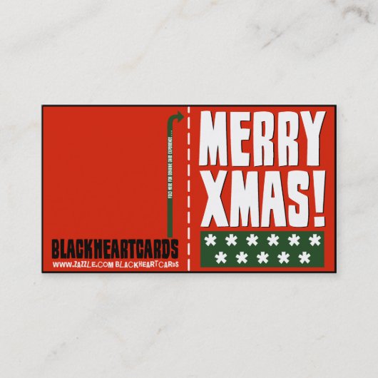 小さいクリスマスカード 名刺 (正面)